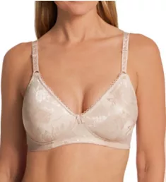 Casual Essentials Lined Jacquard Wire-Free Bra Mochalite 36B