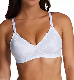 Casual Essentials Lined Jacquard Wire-Free Bra White 34B
