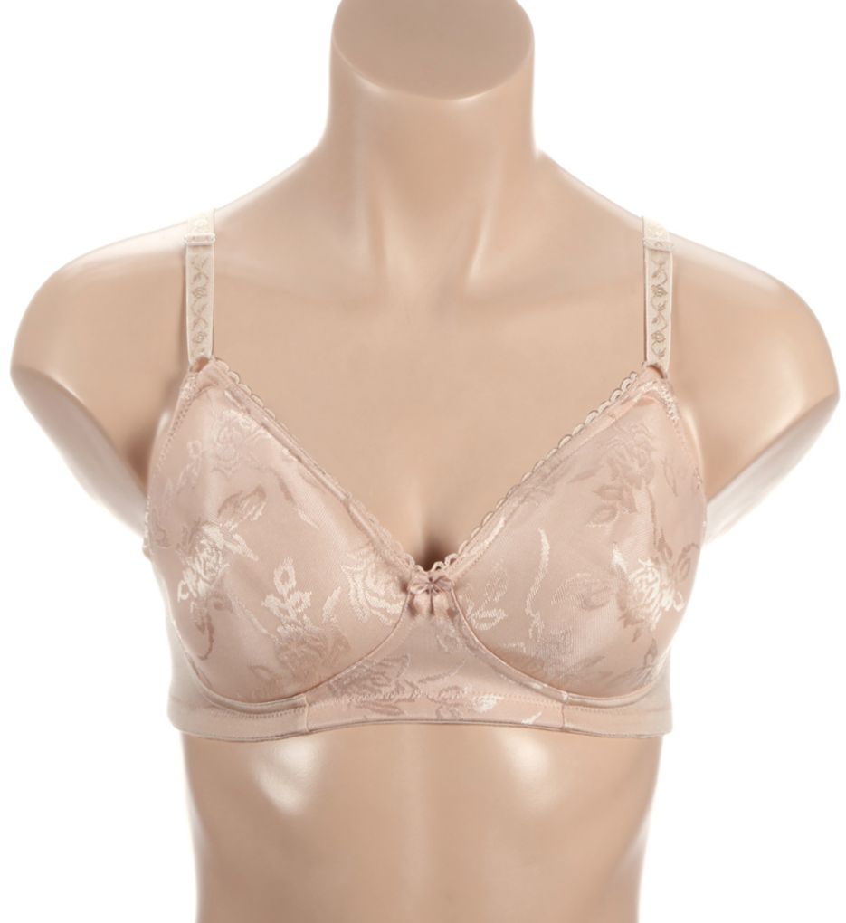 Bestform 5006233 Floral Trim Wireless Cotton Bra With Lightly-Lined Cups