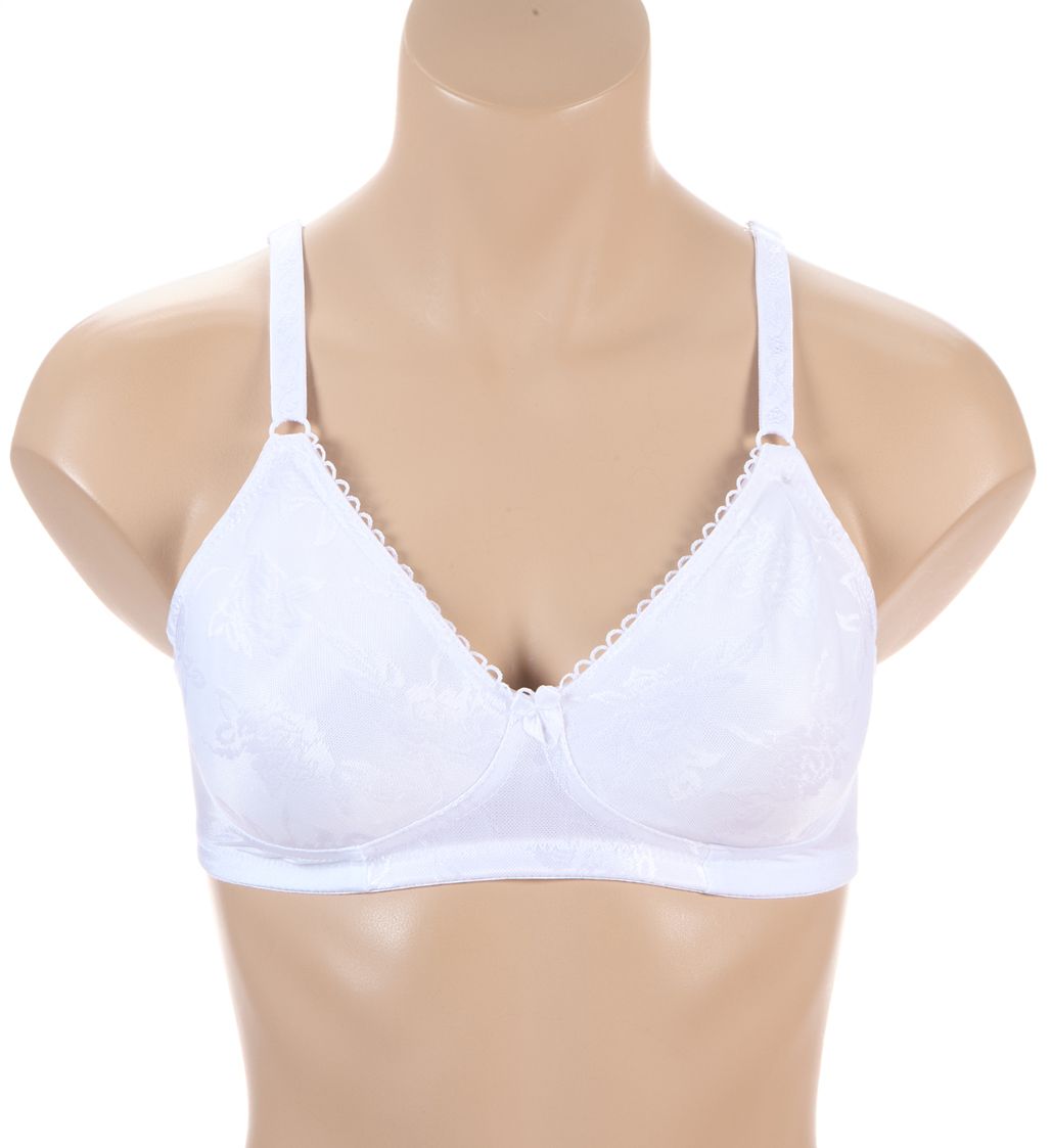 Bestform Casual Essentials Lined Jacquard Wire-Free Bra White 40B  - Image 1