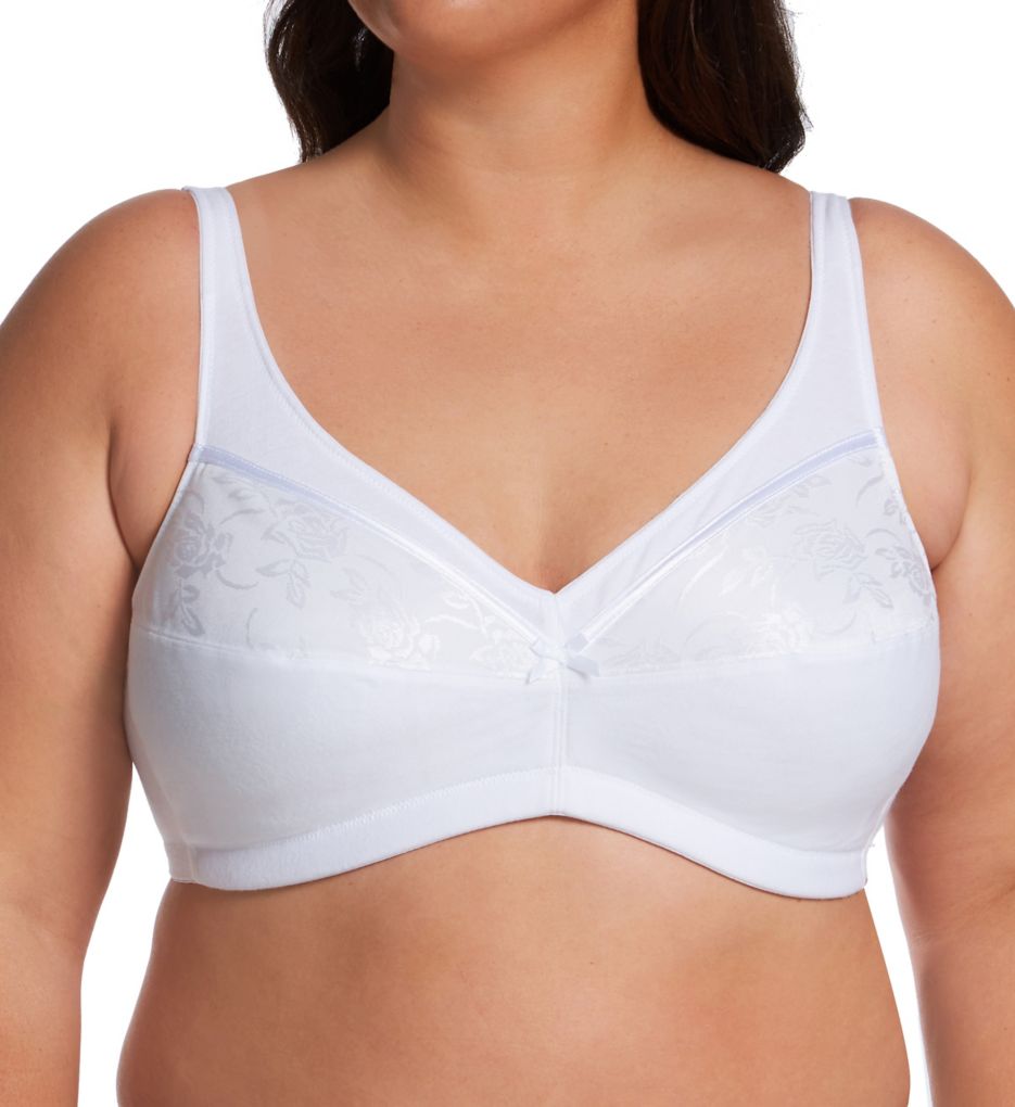 Body Cottons Wire-Free Bra White 40DD by Bestform