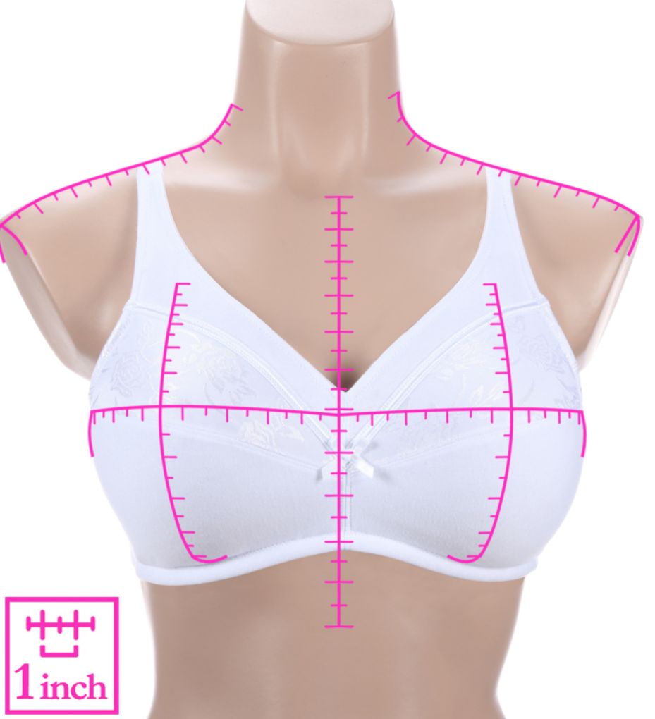 Body Cottons Wire-Free Bra White 40DD by Bestform