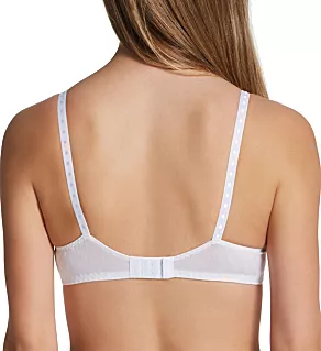 Jacquard Lightly Padded Wirefree Bra White 34A