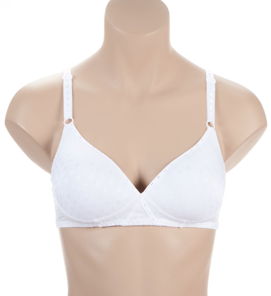 Bestform Jacquard Lightly Padded Wirefree Bra White 38B  - Image 1