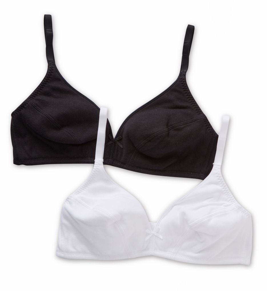 Cotton Wire-Free Bra - 2 Pack-acs