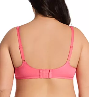 Full Coverage Satin Trim Wirefree Bra Dark Pink 36B