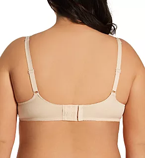 Full Coverage Satin Trim Wirefree Bra Nude 36B