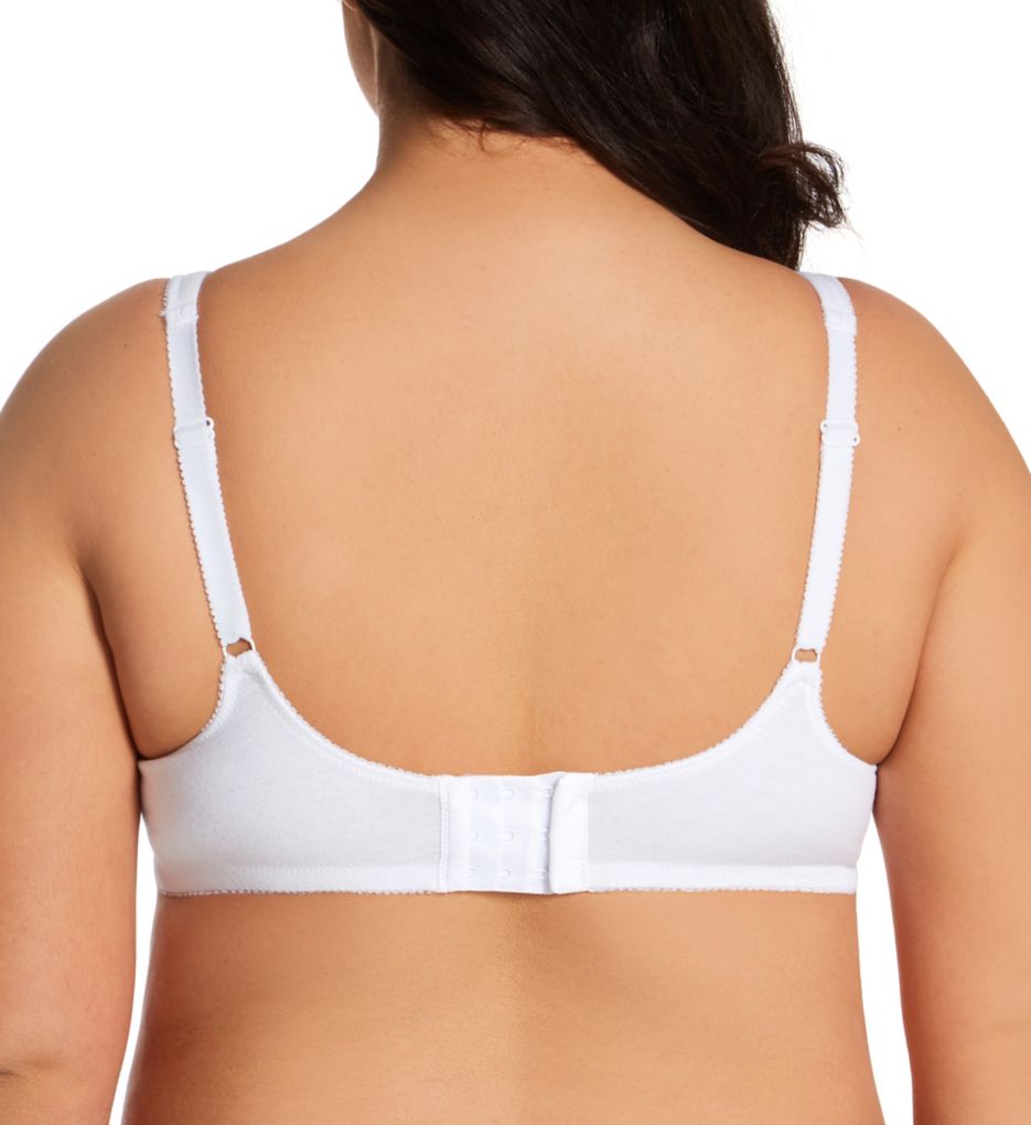 Bestform Full Coverage Satin Trim Wirefree Bra White 42C  - Image 2