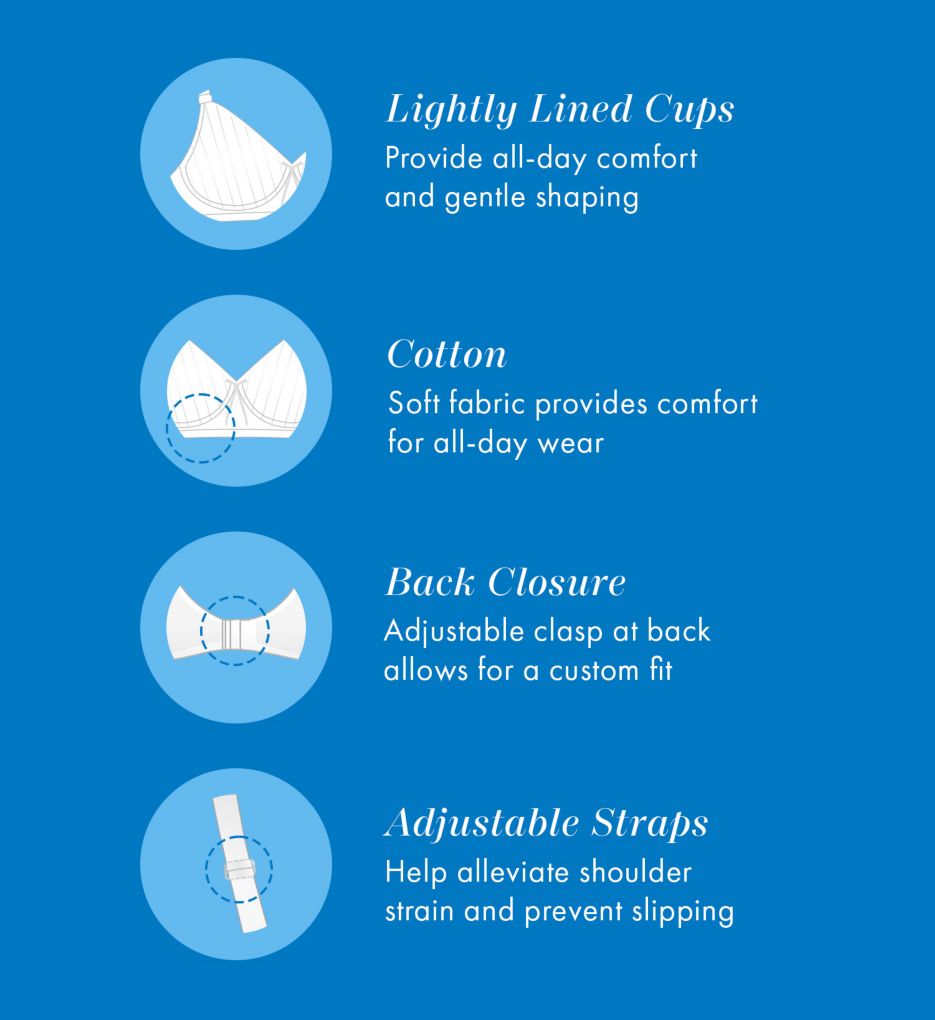 Bestform Striped Wireless Cotton Bra - 3 Pack 6248PK - Image 6