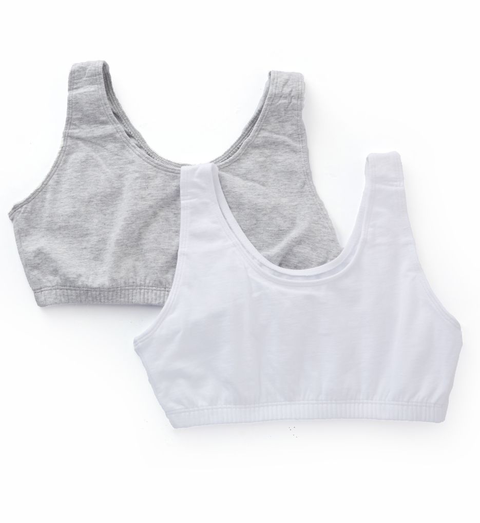 Cotton Built Up Crop Bra - 2 Pack-acs