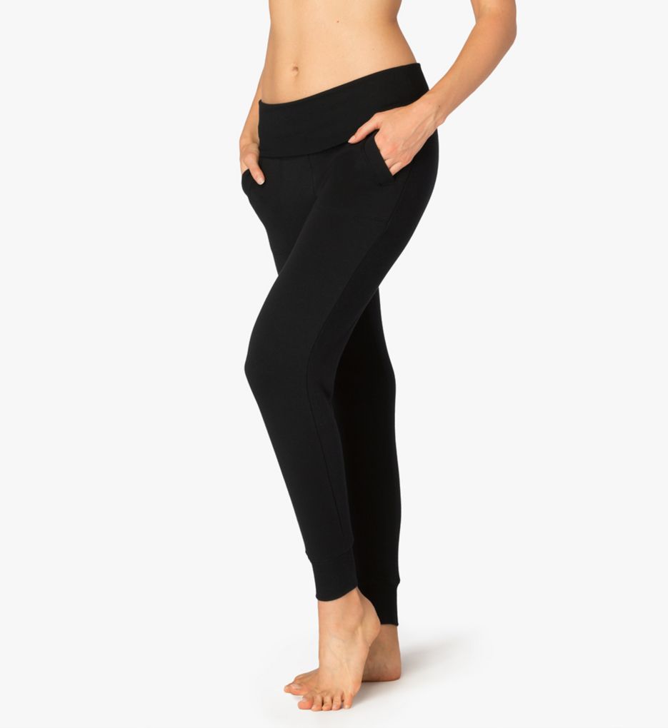 Cozy Fleece Foldover Waist Long Jogger Pant-acs