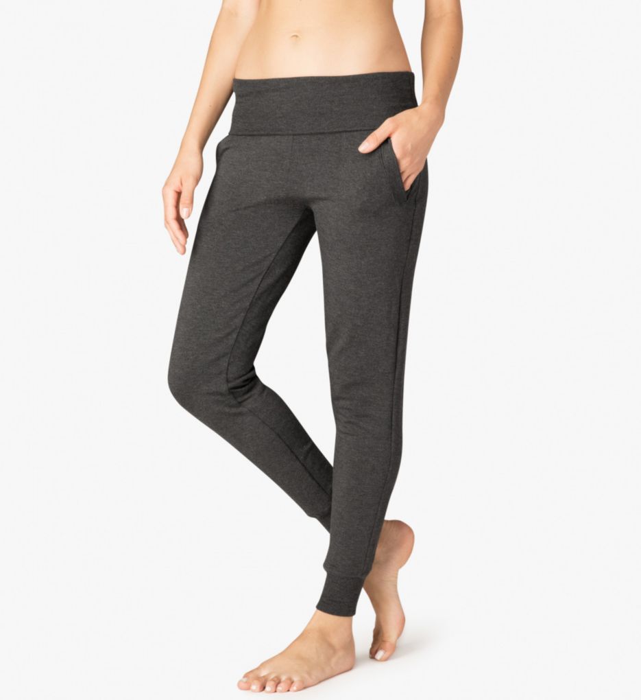 Cozy Fleece Foldover Waist Long Jogger Pant-acs