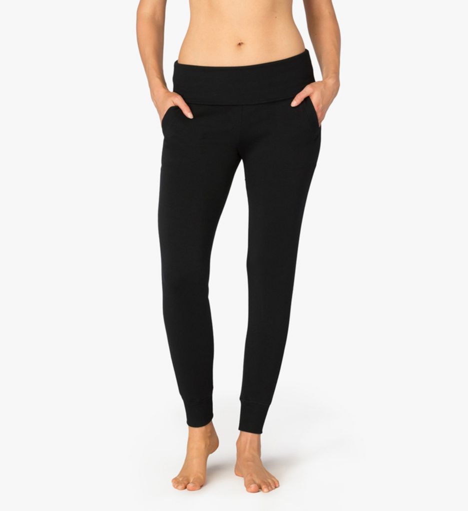 Cozy Fleece Foldover Waist Long Jogger Pant-fs