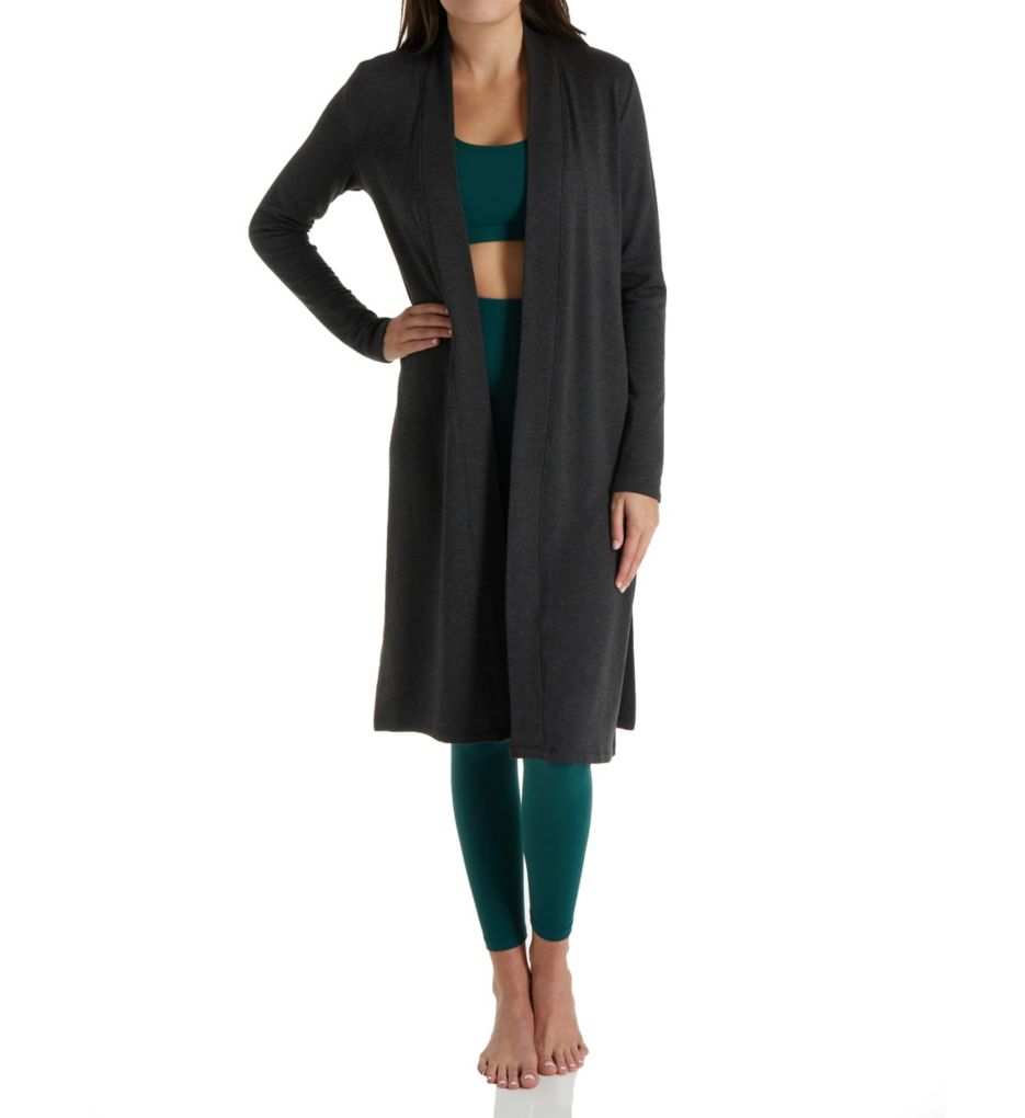 Cozy Fleece High Slits Long Duster Cardigan-fs