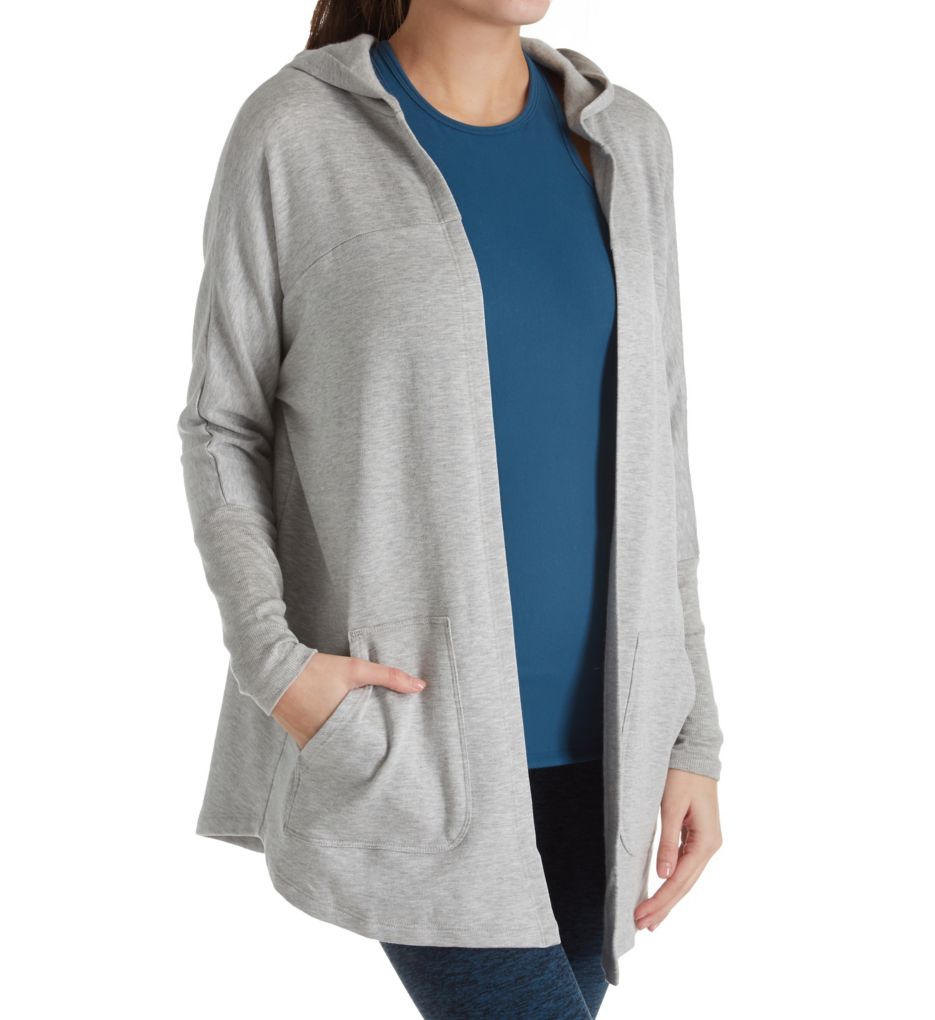 Cozy Fleece Love Hooded Swing Back Cardigan-acs