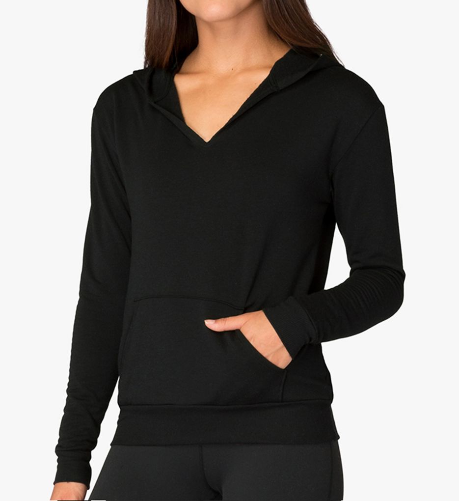 Cozy Fleece V-Neck Hoodie-acs