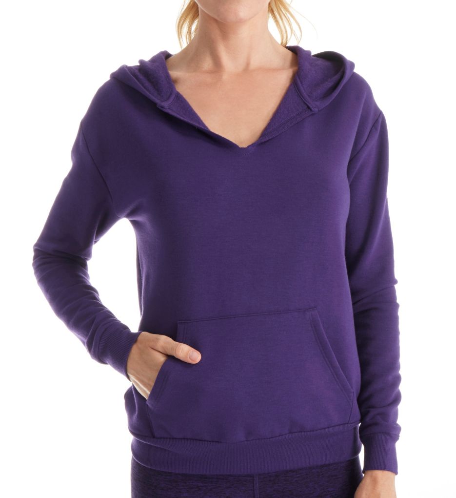 Cozy Fleece V-Neck Hoodie-fs