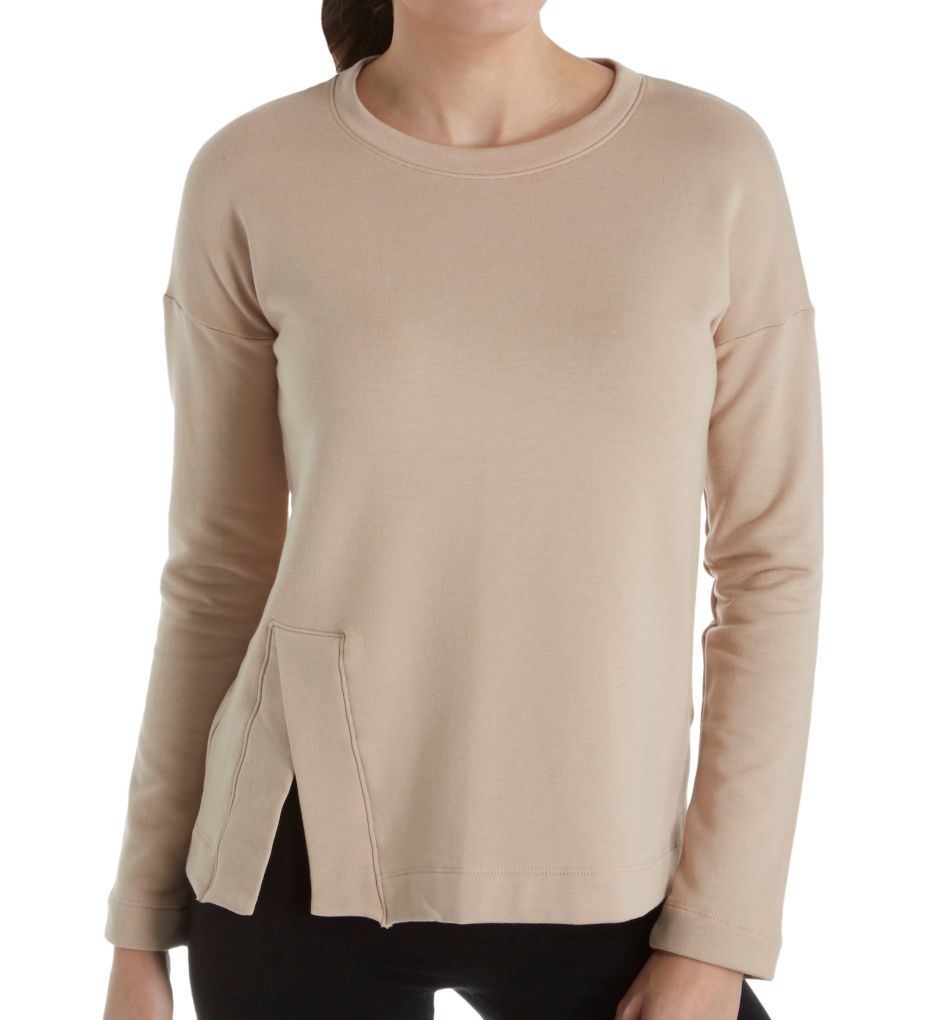 Sedona Cozy Fleece Wide Hem Pullover Top-acs