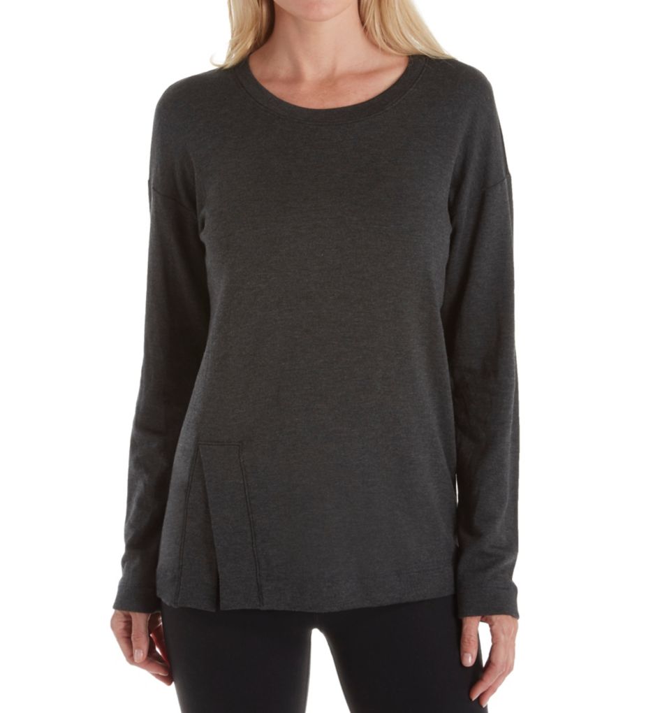 Sedona Cozy Fleece Wide Hem Pullover Top-fs