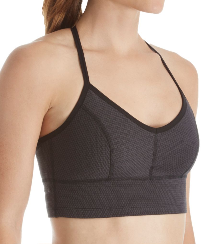 Deco Texture T-Back Sports Bra-acs