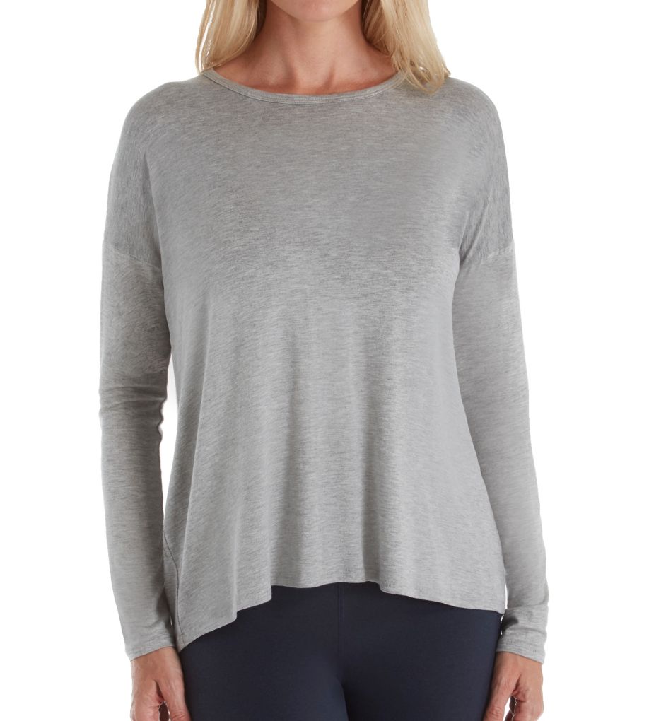 Draw the Line Slinky Modal Jersey Tie Back Top-fs