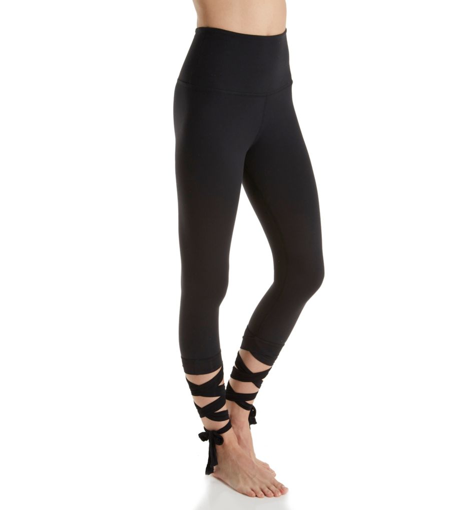 Just Your Stripe High Waist Wrap Tie Capri Legging-acs