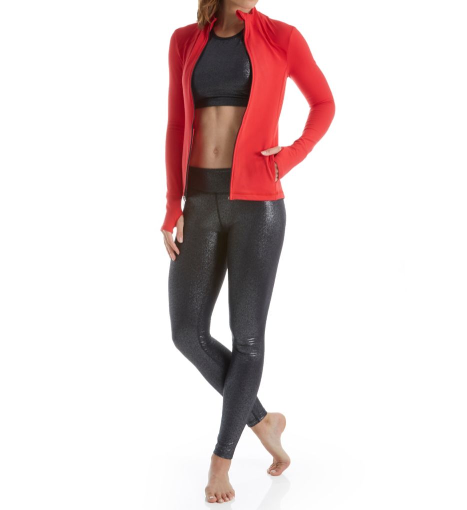 Hip To Zip Supplex Fitted Mock Neck Jacket-cs2