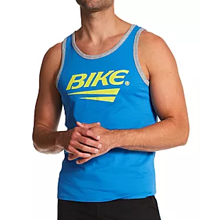 Logo Ringer Lightweight Retro Tank Ibiza Blue L