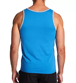 Logo Ringer Lightweight Retro Tank Ibiza Blue L