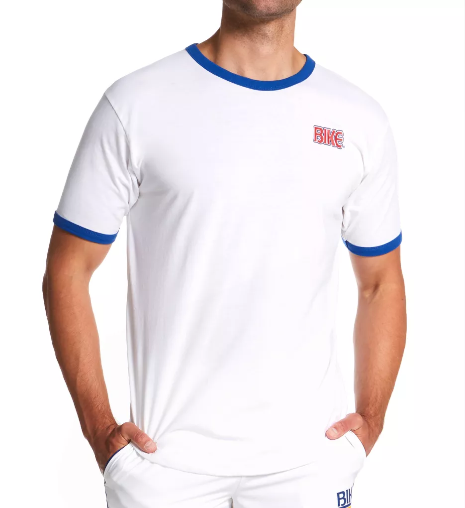 Classic Ringer Cotton-Blend T-Shirt White S