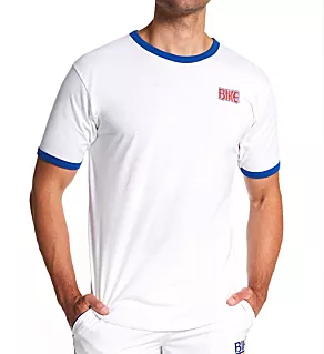 Classic Ringer Cotton-Blend T-Shirt White 2XL