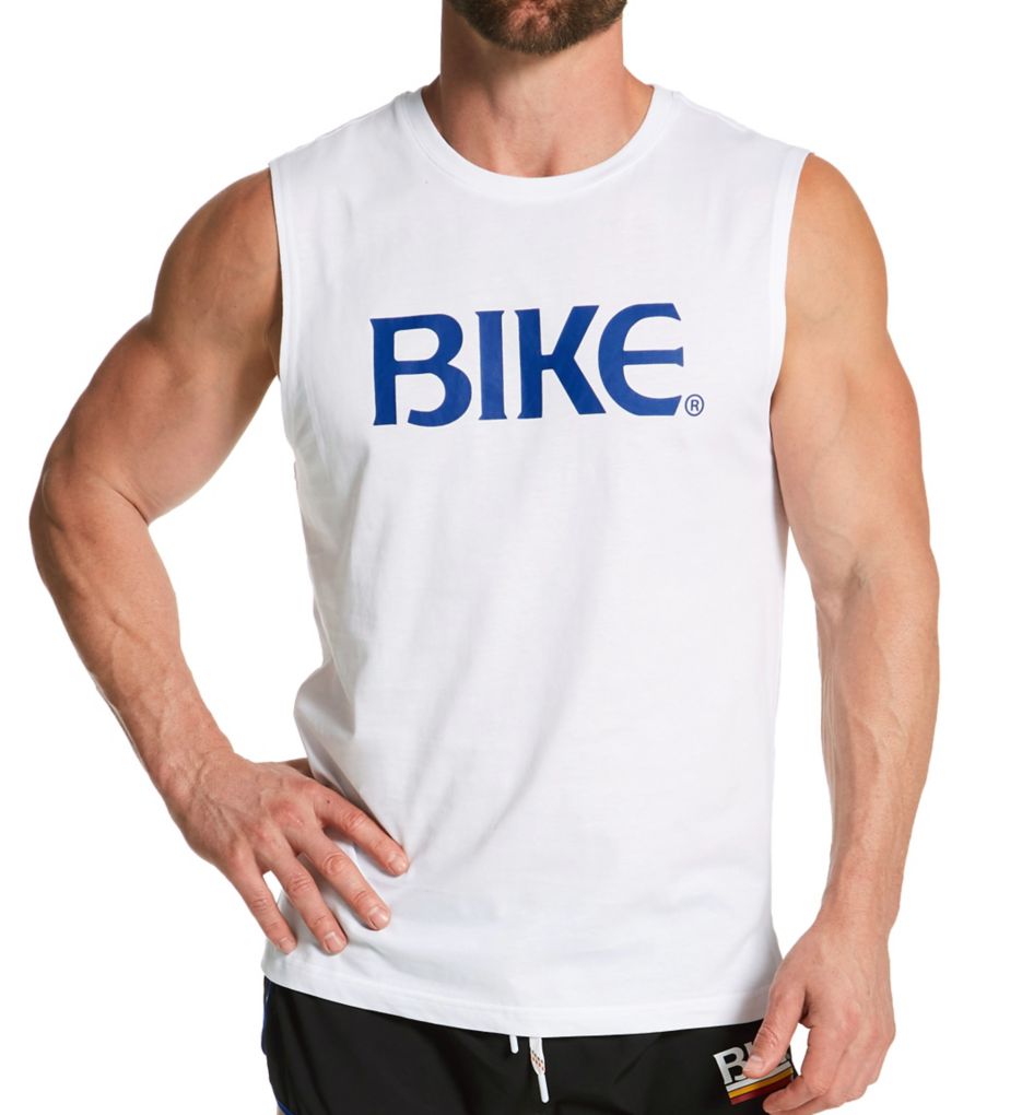 100% Cotton Sleeveless Logo T-Shirt-acs