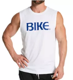 100% Cotton Sleeveless Logo T-Shirt WHT XS