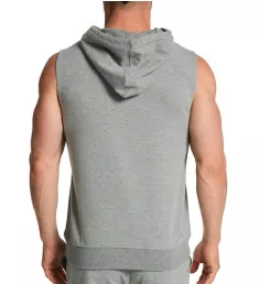 Sleeveless Soft French Terry Hoodie Gray S