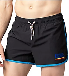 Stretch Quick-Dry Track Short w/ Boxer Brief Liner BLK XS