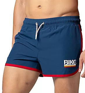Stretch Quick-Dry Track Short w/ Boxer Brief Liner French Navy S