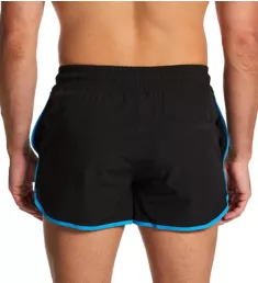 Stretch Quick-Dry Track Short w/ Boxer Brief Liner BLK L