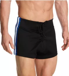 Lace-up Fly Football Cut-Off Short BLK L