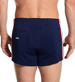 Lace-up Fly Football Cut-Off Short Navy L