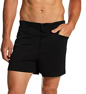 4 Inch Snap Button Coaches Short Black S