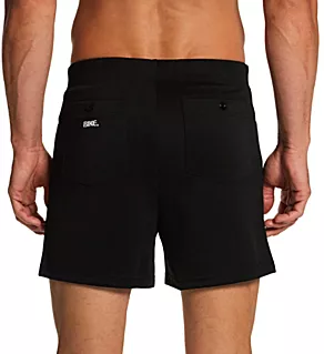 4 Inch Snap Button Coaches Short Black S