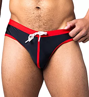 Coastline Swim Brief Black/Red S