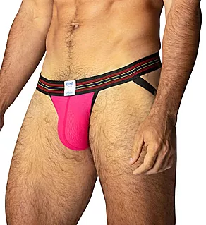 Mesh Comfort Jockstrap Hot Pink M