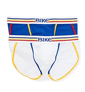 Cotton Stretch Jock Brief - 2 Pack White/Royal S