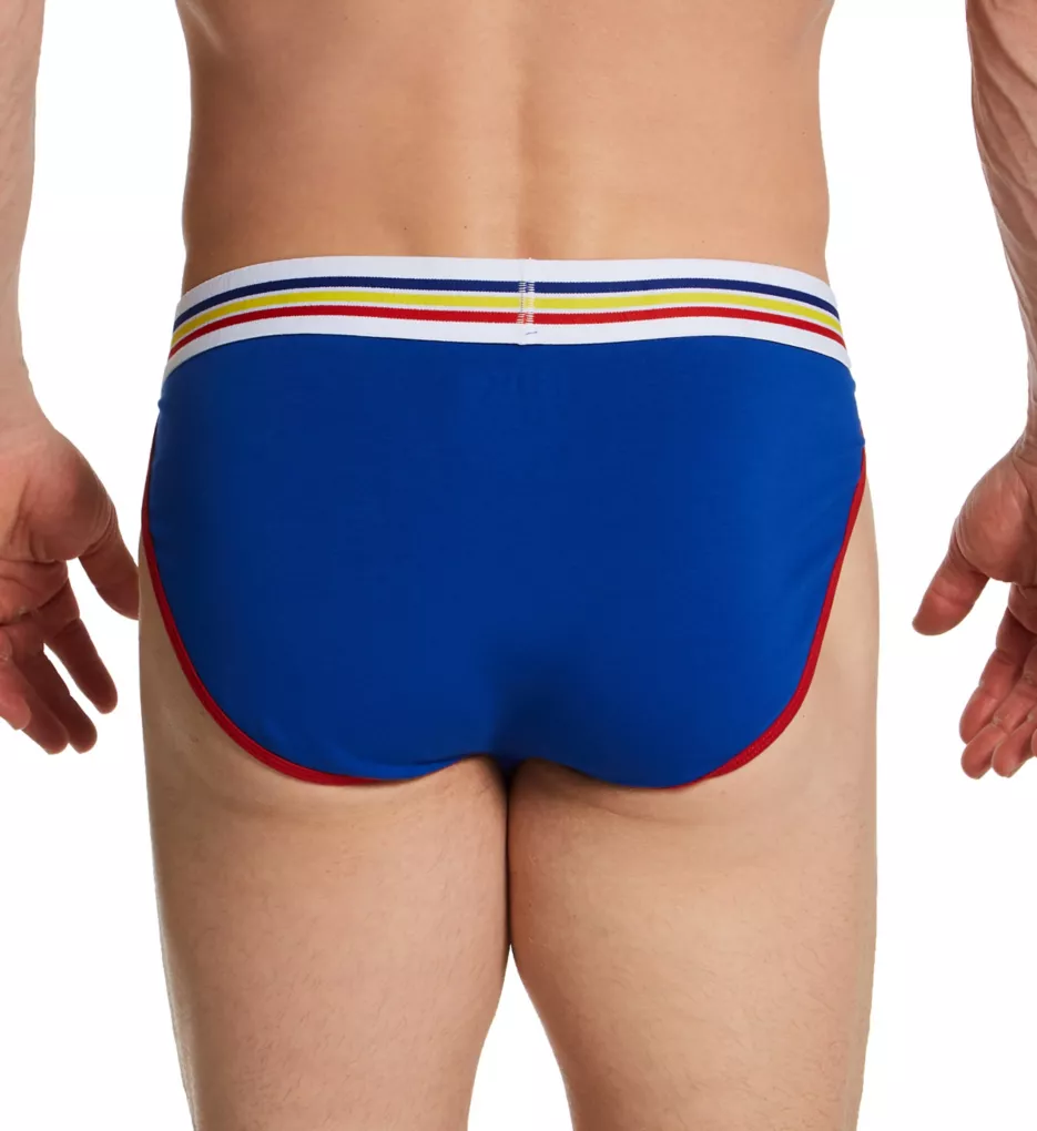 Cotton Stretch Jock Brief - 2 Pack White/Royal S