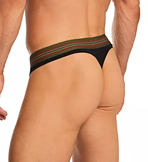 Active Modal Stretch Supportive Thong Underwear Black S