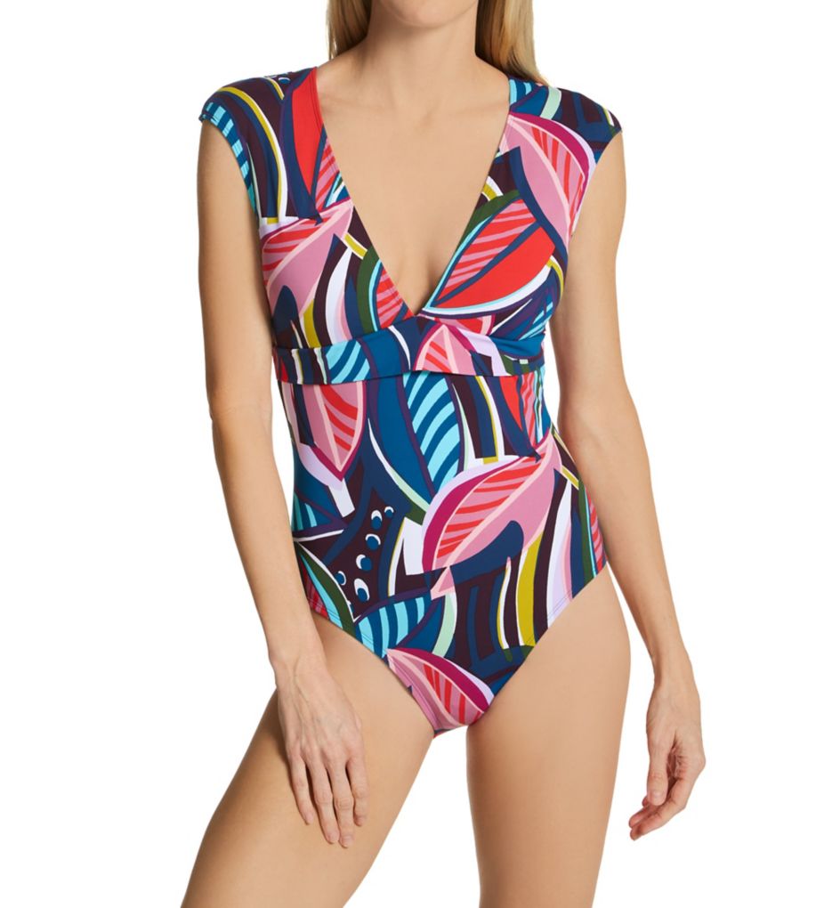 Absolutely Fabulous Cap Sleeve One Piece Swimsuit-fs