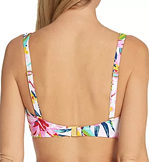 Beachy Keen Shirred Underwire Bandeau Swim Top