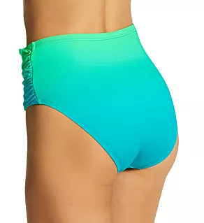 Cool Breeze Shirred High Waist Swim Bottom Deep Water 10