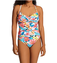 Blooming Chic Underwire Twist One Piece Swimsuit Multi 4